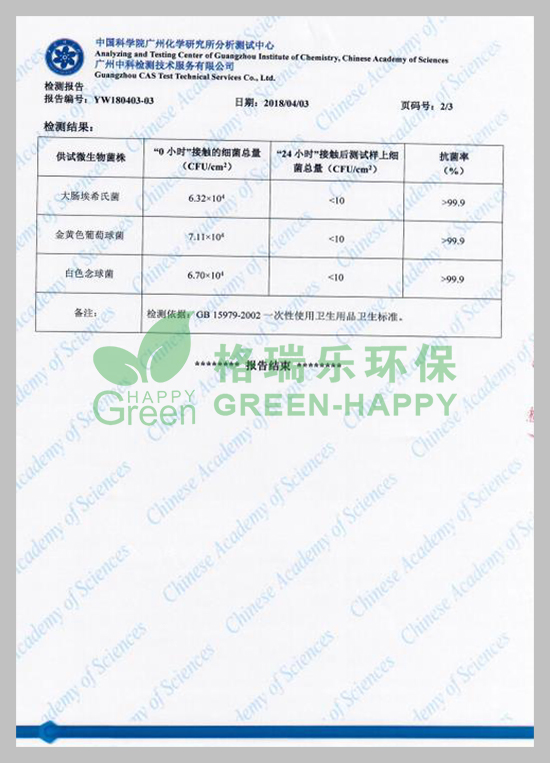 武漢除甲醛,武漢甲醛檢測,武漢甲醛治理，湖北格瑞樂環(huán)保工程有限公司綠快光催化植物生物觸媒抗菌率檢測報告